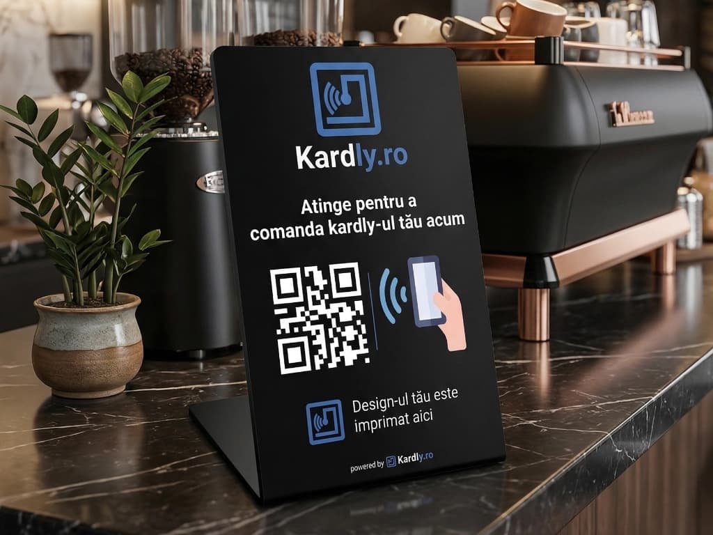 Totem Kardly NFC pentru review-uri Google